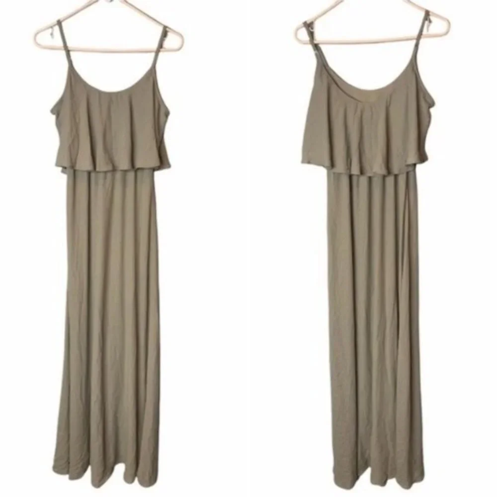 NEW Show Me Your Mumu Silver Sage Caitlin Ruffle Maxi Dress XXS - Picture 2 of 8
